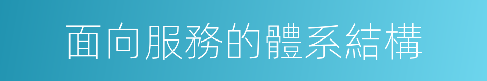 面向服務的體系結構的同義詞