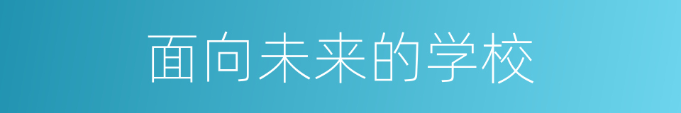面向未来的学校的同义词