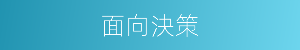 面向決策的同義詞