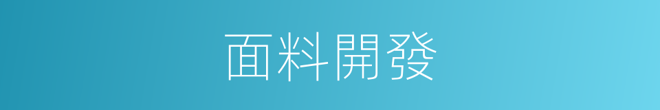 面料開發的同義詞