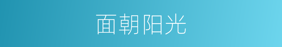 面朝阳光的同义词