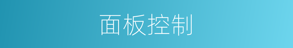 面板控制的同义词