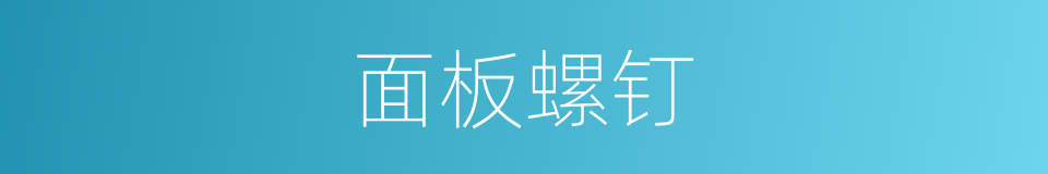 面板螺钉的同义词