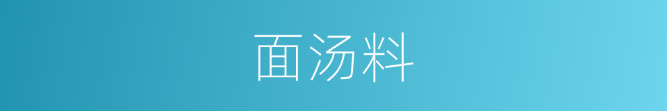 面汤料的同义词