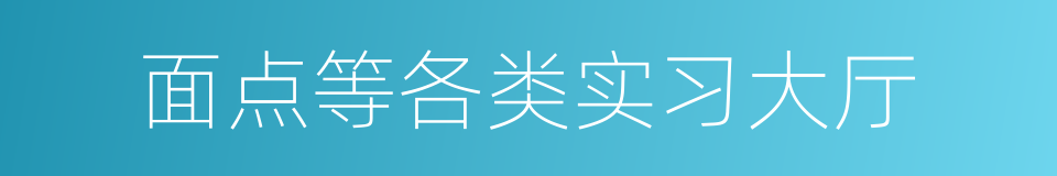 面点等各类实习大厅的同义词