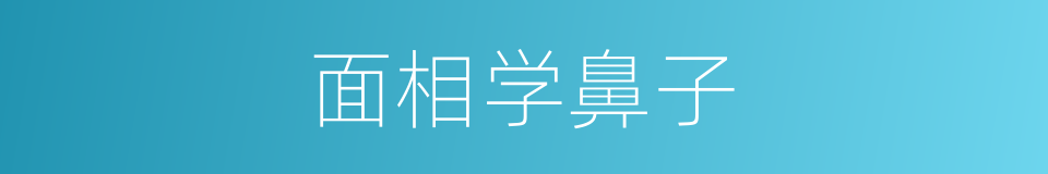 面相学鼻子的同义词
