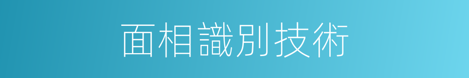 面相識別技術的同義詞