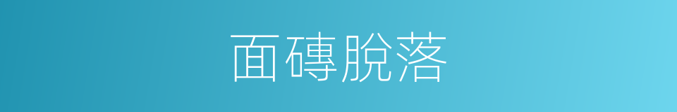 面磚脫落的同義詞