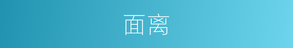面离的同义词