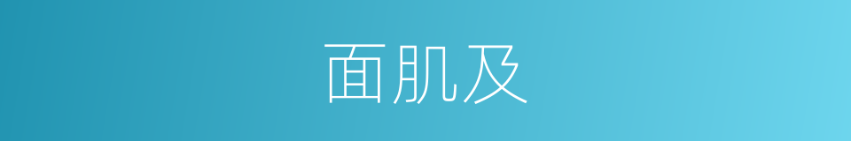 面肌及的同义词