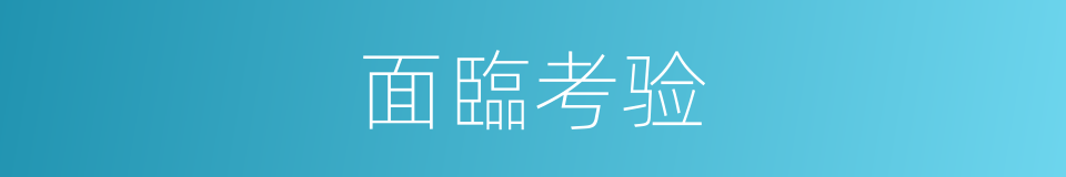 面臨考验的同義詞