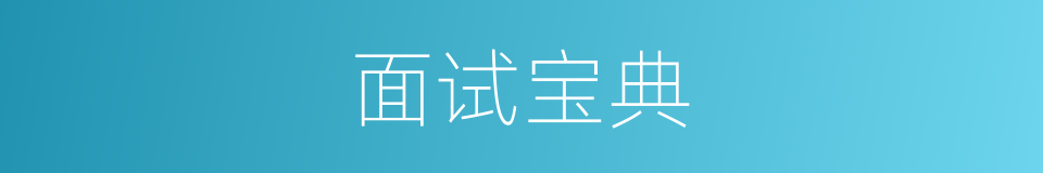 面试宝典的同义词