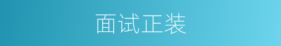 面试正装的同义词