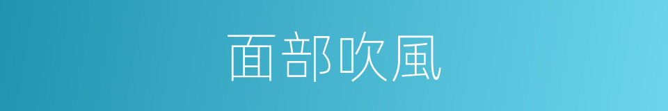 面部吹風的同義詞