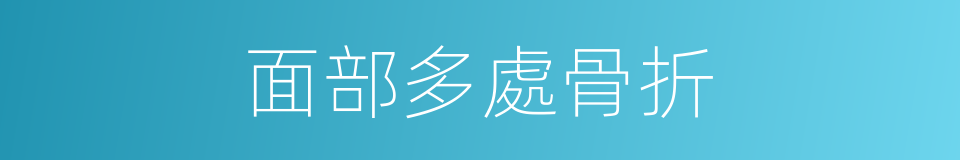 面部多處骨折的同義詞
