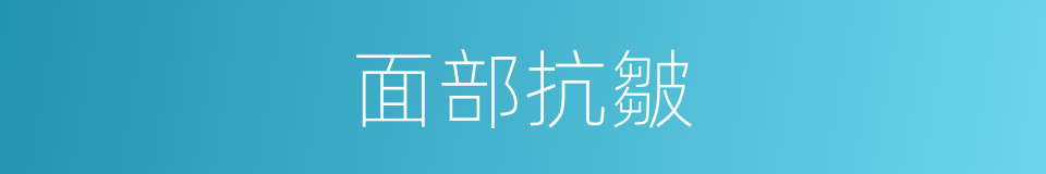 面部抗皺的同義詞