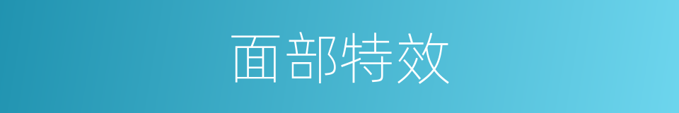 面部特效的同义词