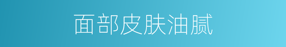 面部皮肤油腻的同义词