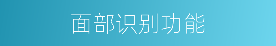 面部识别功能的同义词