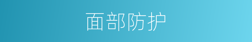 面部防护的同义词