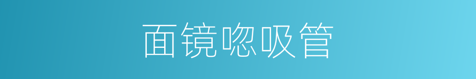 面镜唿吸管的同義詞