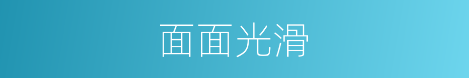面面光滑的同义词