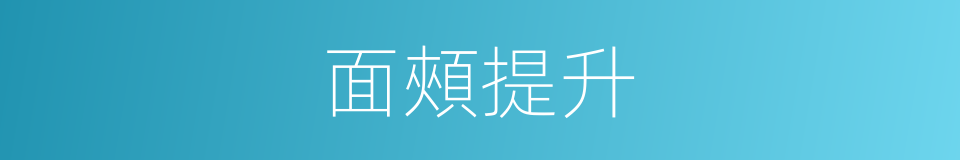 面頰提升的同義詞