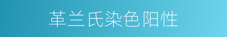 革兰氏染色阳性的同义词