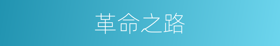 革命之路的同义词