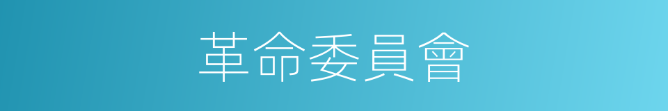 革命委員會的意思