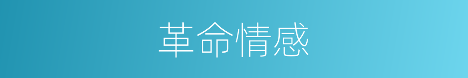 革命情感的同义词