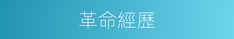 革命經歷的同義詞