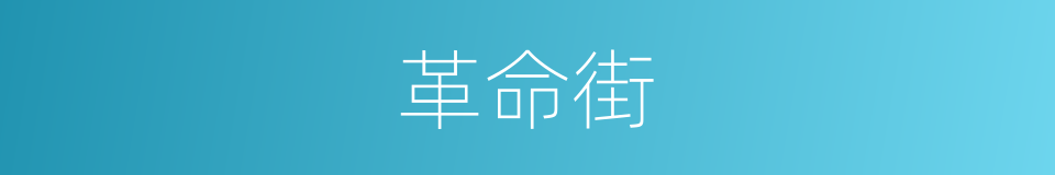 革命街的同义词
