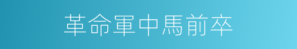 革命軍中馬前卒的同義詞