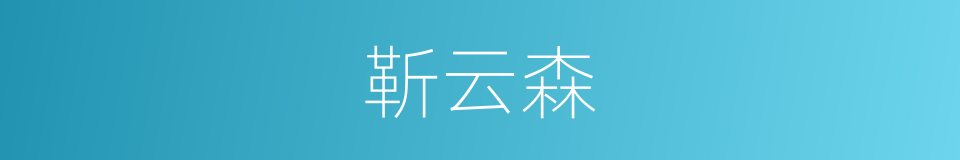 靳云森的同义词