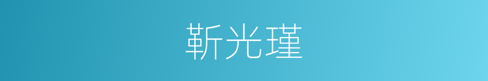 靳光瑾的同义词