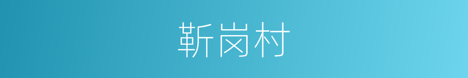 靳岗村的同义词