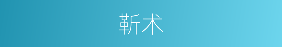 靳术的意思