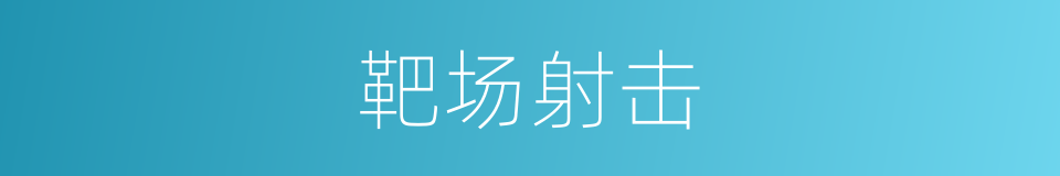 靶场射击的同义词