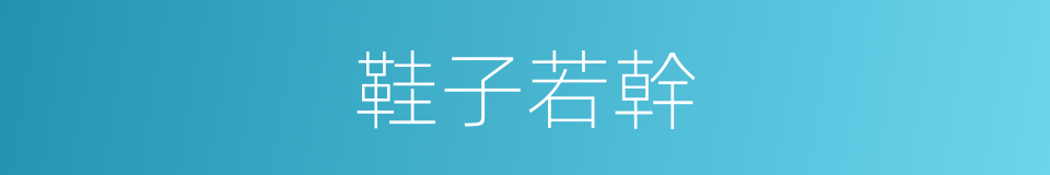 鞋子若幹的同義詞