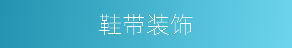 鞋带装饰的同义词