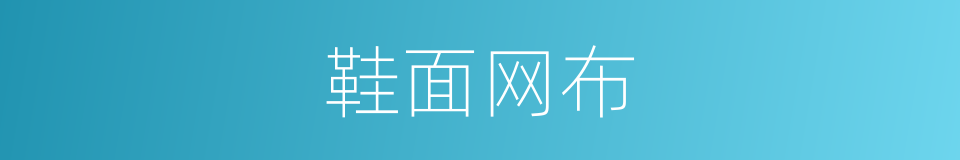 鞋面网布的同义词