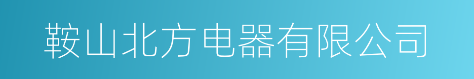 鞍山北方电器有限公司的同义词