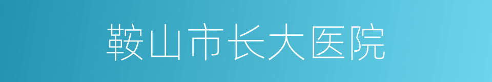 鞍山市长大医院的同义词