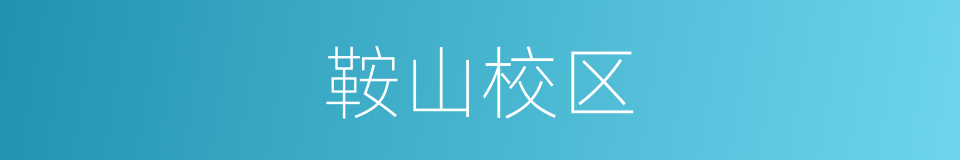 鞍山校区的同义词