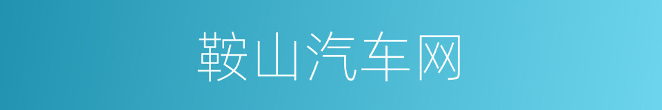 鞍山汽车网的同义词