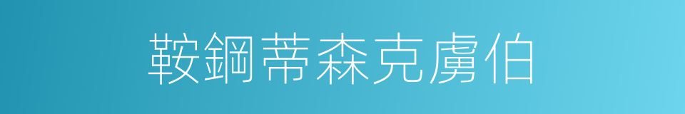 鞍鋼蒂森克虜伯的同義詞