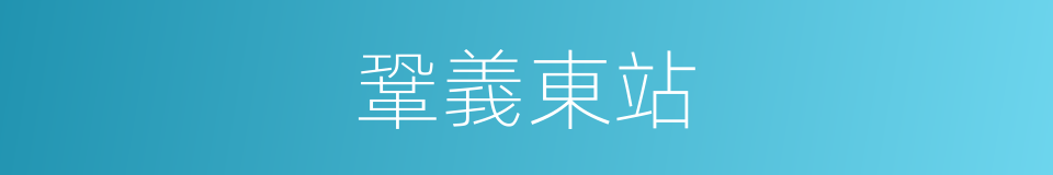 鞏義東站的同義詞