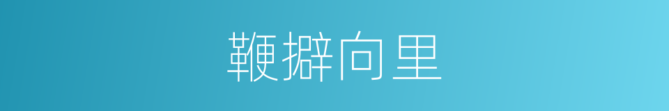 鞭擗向里的同义词