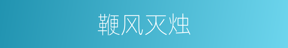 鞭风灭烛的同义词